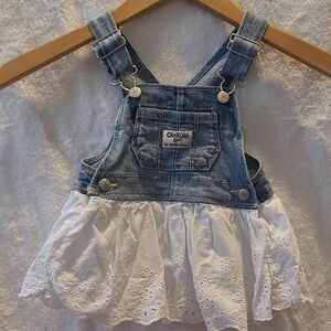 OshKosh B'gosh Blue and White Kids Denim Skirtall